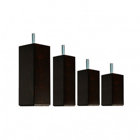 Pieds Carrés bois noir